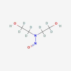 molecular formula C4H10N2O3 B563865 Nitrosobis(2-hydroxyethyl)amine-d8 CAS No. 1173019-53-8