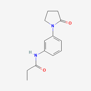 molecular formula C13H16N2O2 B5638674 N-[3-(2-oxopyrrolidin-1-yl)phenyl]propanamide 