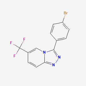 molecular formula C13H7BrF3N3 B5638680 3-(4-Bromophenyl)-6-(trifluoromethyl)-[1,2,4]triazolo[4,3-a]pyridine 