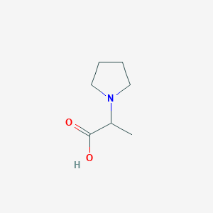 molecular formula C7H13NO2 B056387 2-Pyrrolidin-1-ylpropanoic acid CAS No. 123912-78-7