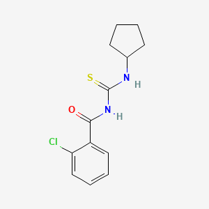 molecular formula C13H15ClN2OS B5638709 2-chloro-N-(cyclopentylcarbamothioyl)benzamide CAS No. 301226-26-6