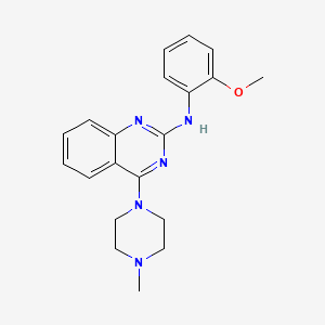 molecular formula C20H23N5O B5638713 N-(2-methoxyphenyl)-4-(4-methylpiperazin-1-yl)quinazolin-2-amine 