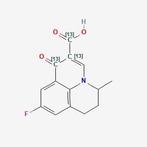 molecular formula C14H12FNO3 B563882 Flumequine-13C3 