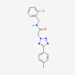 molecular formula C17H16ClN5O B5638828 N-[(2-chlorophenyl)methyl]-2-[5-(4-methylphenyl)tetrazol-2-yl]acetamide 