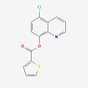 molecular formula C14H8ClNO2S B5638855 5-Chloroquinolin-8-yl thiophene-2-carboxylate 