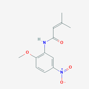 molecular formula C12H14N2O4 B5638874 N-(2-methoxy-5-nitrophenyl)-3-methylbut-2-enamide 