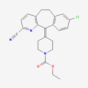 molecular formula C23H22ClN3O2 B563888 2-Cyano Loratadine CAS No. 860010-31-7