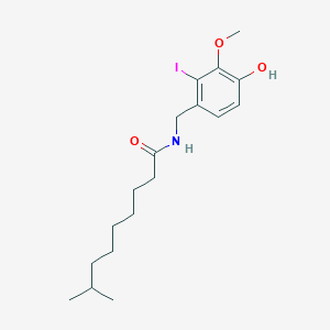 molecular formula C18H28INO3 B563905 N-[(4-hydroxy-2-iodo-3-methoxyphenyl)methyl]-8-methylnonanamide CAS No. 1177195-52-6