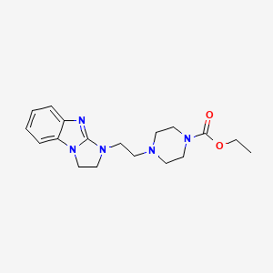 molecular formula C18H25N5O2 B5639129 ethyl 4-[2-(2,3-dihydro-1H-imidazo[1,2-a]benzimidazol-1-yl)ethyl]-1-piperazinecarboxylate 