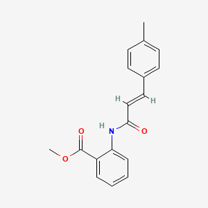 molecular formula C18H17NO3 B5639133 METHYL 2-[(2E)-3-(4-METHYLPHENYL)PROP-2-ENAMIDO]BENZOATE 