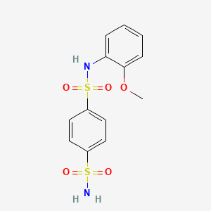 molecular formula C13H14N2O5S2 B5639178 N-(2-methoxyphenyl)benzene-1,4-disulfonamide 