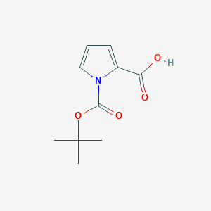 molecular formula C10H13NO4 B056392 1-(Tert-butoxycarbonyl)-1H-pyrrole-2-carboxylic acid CAS No. 117657-40-6