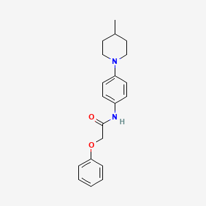 molecular formula C20H24N2O2 B5639270 N-[4-(4-methylpiperidin-1-yl)phenyl]-2-phenoxyacetamide 