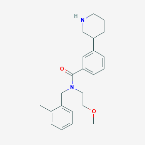 molecular formula C23H30N2O2 B5639370 N-(2-methoxyethyl)-N-(2-methylbenzyl)-3-piperidin-3-ylbenzamide 