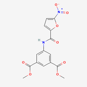 molecular formula C15H12N2O8 B5639455 Dimethyl 5-[(5-nitrofuran-2-carbonyl)amino]benzene-1,3-dicarboxylate CAS No. 5348-81-2