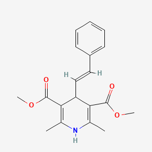molecular formula C19H21NO4 B5639704 dimethyl 2,6-dimethyl-4-[(E)-2-phenylethenyl]-1,4-dihydropyridine-3,5-dicarboxylate 