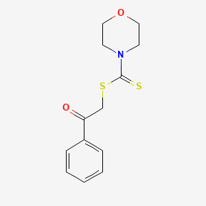 molecular formula C13H15NO2S2 B5639731 2-oxo-2-phenylethyl morpholine-4-carbodithioate CAS No. 24372-61-0
