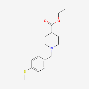 molecular formula C16H23NO2S B5639751 Ethyl 1-[(4-methylsulfanylphenyl)methyl]piperidine-4-carboxylate 