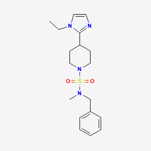 molecular formula C18H26N4O2S B5639776 N-benzyl-4-(1-ethyl-1H-imidazol-2-yl)-N-methyl-1-piperidinesulfonamide 
