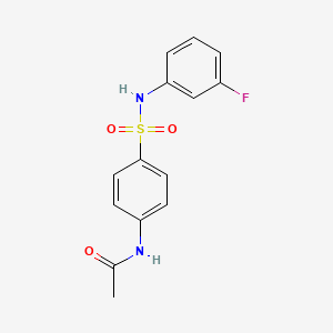 molecular formula C14H13FN2O3S B5639802 N-{4-[(3-fluorophenyl)sulfamoyl]phenyl}acetamide 