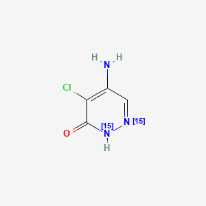 molecular formula C4H4ClN3O B563998 Desphenyl Chloridazon-15N2 CAS No. 1189649-21-5