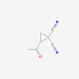 molecular formula C7H6N2O B056400 2-Acetylcyclopropane-1,1-dicarbonitrile CAS No. 124956-88-3