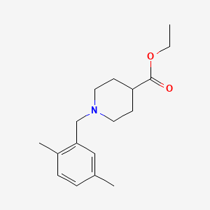 molecular formula C17H25NO2 B5640093 Ethyl 1-[(2,5-dimethylphenyl)methyl]piperidine-4-carboxylate 