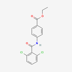 molecular formula C16H13Cl2NO3 B5640224 ETHYL 4-(2,6-DICHLOROBENZAMIDO)BENZOATE 