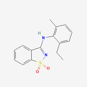 molecular formula C16H16N2O2S B5640232 N-(2-ethyl-6-methylphenyl)-1,2-benzisothiazol-3-amine 1,1-dioxide 