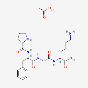 molecular formula C24H37N5O7 B564032 PRO-PHE-GLY-LYS ACETATE CAS No. 104180-29-2