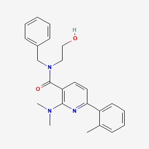 molecular formula C24H27N3O2 B5640390 N-benzyl-2-(dimethylamino)-N-(2-hydroxyethyl)-6-(2-methylphenyl)nicotinamide 