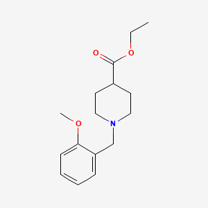molecular formula C16H23NO3 B5640428 Ethyl 1-(2-methoxybenzyl)piperidine-4-carboxylate 