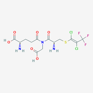 molecular formula C13H16Cl2F3N3O6S B056405 S-(1,2-Dichloro-3,3,3-trifluoro-1-propenyl)glutathione CAS No. 122652-97-5