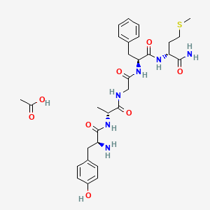 molecular formula C30H42N6O8S B564065 Tyr-d-ala-gly-phe-d-met-nh2 acetate salt CAS No. 100929-63-3