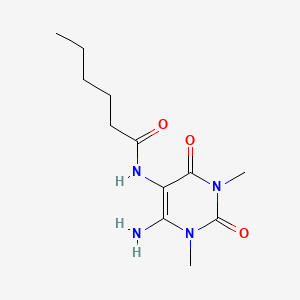 6-amino-5-hexanoylamino-1,3-dimethyl-1H-pyrimidine-2,4-dione