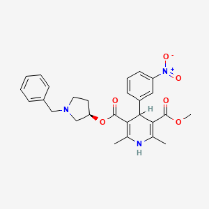 (R)-3-((R)-1-Benzylpyrrolidin-3-yl) 5-methyl 2,6-dimethyl-4-(3-nitrophenyl)-1,4-dihydropyridine-3,5-dicarboxylate