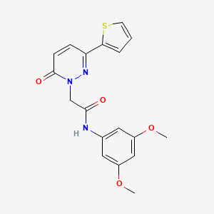 molecular formula C18H17N3O4S B5640717 N-(3,5-dimethoxyphenyl)-2-(6-oxo-3-(thiophen-2-yl)pyridazin-1(6H)-yl)acetamide 