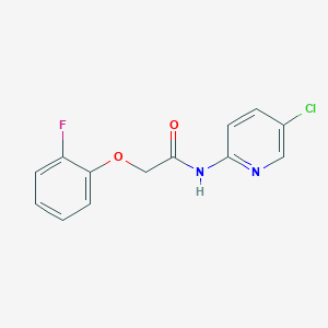 molecular formula C13H10ClFN2O2 B5640997 N-(5-chloropyridin-2-yl)-2-(2-fluorophenoxy)acetamide 
