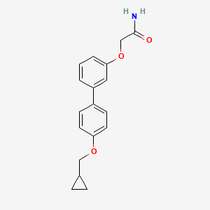 molecular formula C18H19NO3 B5641002 2-{[4'-(cyclopropylmethoxy)biphenyl-3-yl]oxy}acetamide 