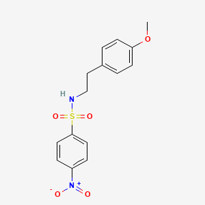 molecular formula C15H16N2O5S B5641130 N-[2-(4-METHOXYPHENYL)ETHYL]-4-NITROBENZENE-1-SULFONAMIDE 