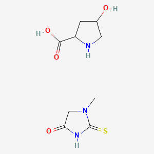 4-Hydroxypyrrolidine-2-carboxylic acid;1-methyl-2-sulfanylideneimidazolidin-4-one