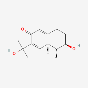 molecular formula C15H22O3 B564131 (4aR,5R,6R)-6-hydroxy-3-(2-hydroxypropan-2-yl)-4a,5-dimethyl-5,6,7,8-tetrahydronaphthalen-2-one CAS No. 19887-91-3