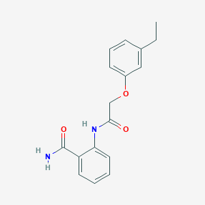 molecular formula C17H18N2O3 B5641462 2-[2-(3-Ethylphenoxy)acetamido]benzamide 