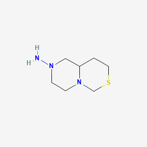 molecular formula C7H15N3S B564150 Hexahydropyrazino[1,2-c][1,3]thiazin-2(6H)-amine CAS No. 102907-07-3