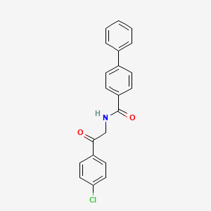 molecular formula C21H16ClNO2 B5641667 N-[2-(4-chlorophenyl)-2-oxoethyl]-4-phenylbenzamide 