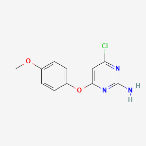 molecular formula C11H10ClN3O2 B5641696 4-Chloro-6-(4-methoxyphenoxy)pyrimidin-2-amine 