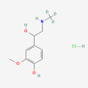 molecular formula C10H16ClNO3 B564173 rac Metanephrine-d3 Hydrochloride Salt 