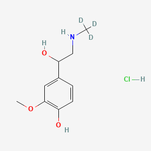 molecular formula C10H16ClNO3 B564173 rac Metanephrine-d3 Hydrochloride Salt CAS No. 1215507-88-2
