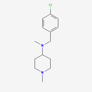 molecular formula C14H21ClN2 B5641811 N-[(4-chlorophenyl)methyl]-N,1-dimethylpiperidin-4-amine 