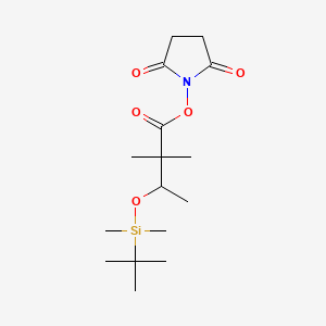 molecular formula C16H29NO5Si B564186 N-(3-tert-Butyldimethylsilyloxy-2,2-dimethylbutyryloxy)succinimide CAS No. 1076199-64-8